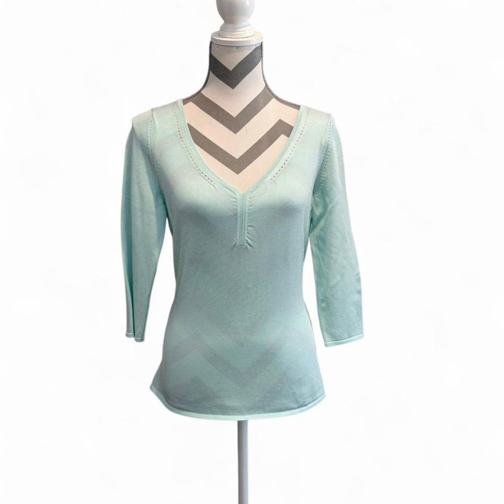 WHBM Mint V-Neck Top